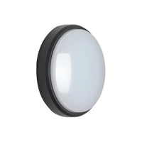 Plafonnier Cuisine LED Rond en Saillie Style Hublot, Noir ou Blanc, 16 ou 20 W