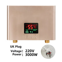 Chauffe-Eau Instantané Électrique Mural avec Télécommande, 3 000 ou 5 500 W