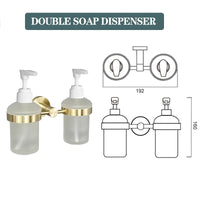 Accessoires Salle de Bain Doré Brossé Inox à la Pièce, 15 Articles