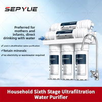 Filtre à Eau Cuisine Ultrafiltration 5 ou 6 Étapes Sans Électricité