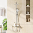 Colonne de Douche Murale Inox avec Étagère Intégrée