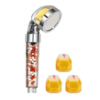 Pommeau de Douche Vitamine C Filtrant Parfumé Citron, Rose, Lavande ou Jasmin
