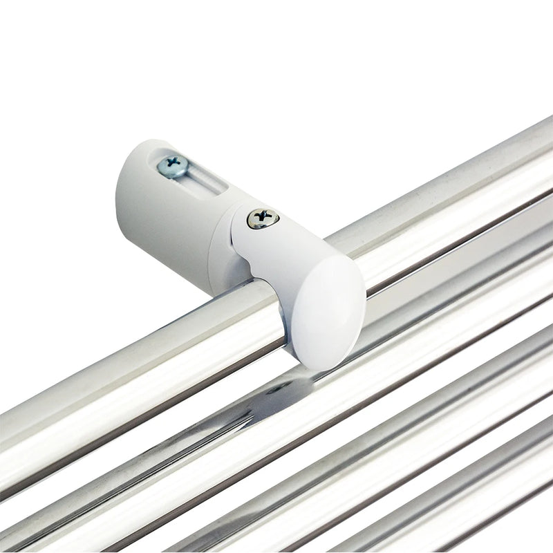 Supports de Sèche-Serviette Blancs, Lot de 3, Réglables 75 à 95 mm