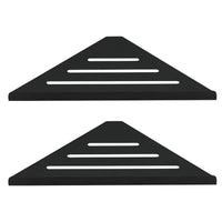 Étagère de Douche d'Angle Inox Noir ou Argent 31 x 21 cm