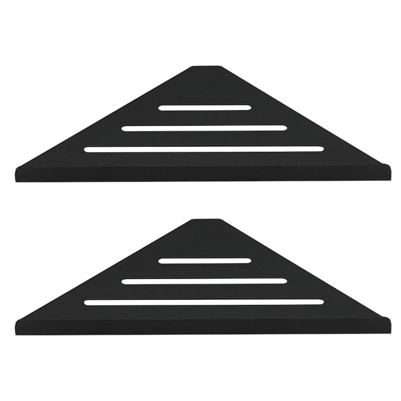Étagère de Douche d'Angle Inox Noir ou Argent 31 x 21 cm