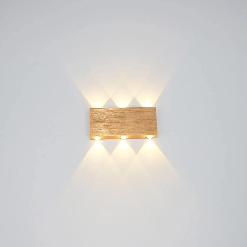 Applique Murale LED 6 Faisceaux Haut et Bas, Aluminium, 3 Finitions