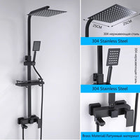 Douche Encastrable 3-4 Voies Noire ou Chromée