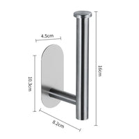 Porte-Papier Toilette Mural en Inox à Visser ou Adhésif 16 cm