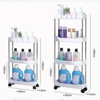Chariot Étroit Salle de Bain à Roulettes 3 ou 4 Niveaux