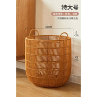 Panier à Linge Imitation Rotin Imperméable, 3 Tailles
