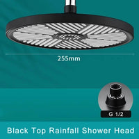 Pommeau de Douche Douchette ou Tête de Pluie Noir ou Argent à la Pièce