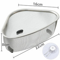 Panier Évier Cuisine Triangulaire en Inox, Passoire d'Angle 22 cm