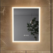 Miroir LED Salle de Bain Rectangulaire Aluminium 40x50 cm