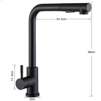Mitigeur Cuisine Extractible 2 Jets Laiton, Bec Haut 36 cm