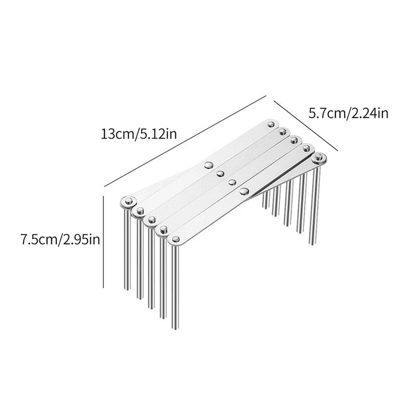 Range-Couvercle Rétractable et Pliable en Inox pour Assiettes, 13 cm Replié