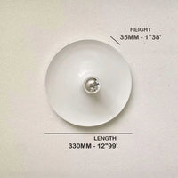Plafonnier Cuisine Plat et Applique Murale Disque Ø 33 cm, 5 Coloris