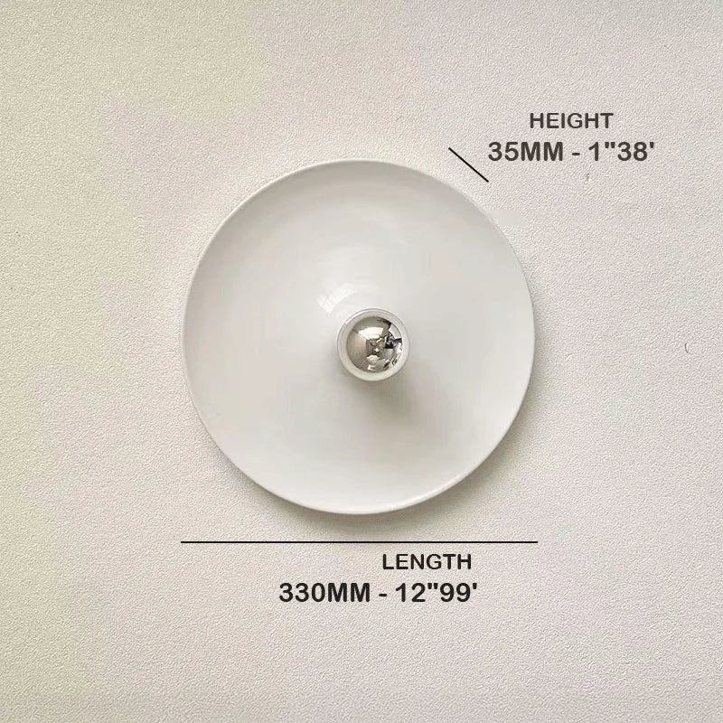 Plafonnier Cuisine Plat et Applique Murale Disque Ø 33 cm, 5 Coloris