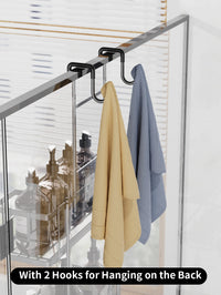 Étagère de Douche Suspendue à 3 Niveaux pour Paroi Vitrée, 75 cm