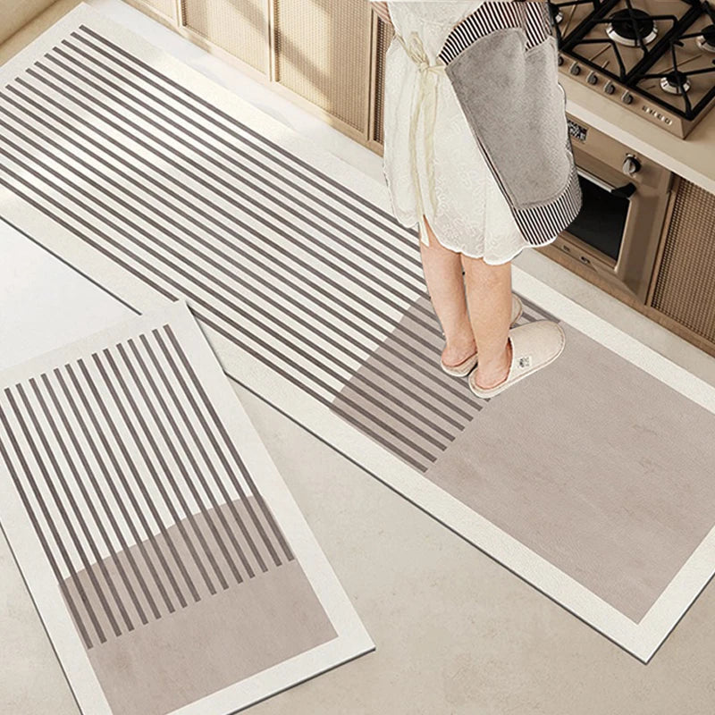 Tapis de Cuisine Antidérapant Lavable Absorbant Motifs Géométriques 40 à 160 cm