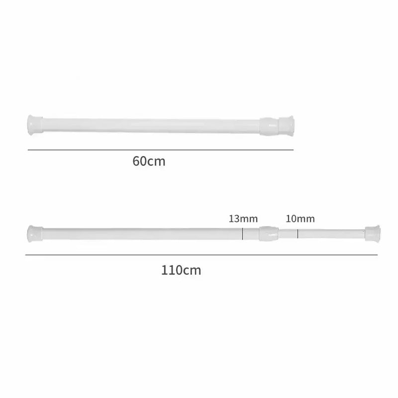 Barre de Rideau de Douche Blanche Sans Perçage, 30 à 110 cm