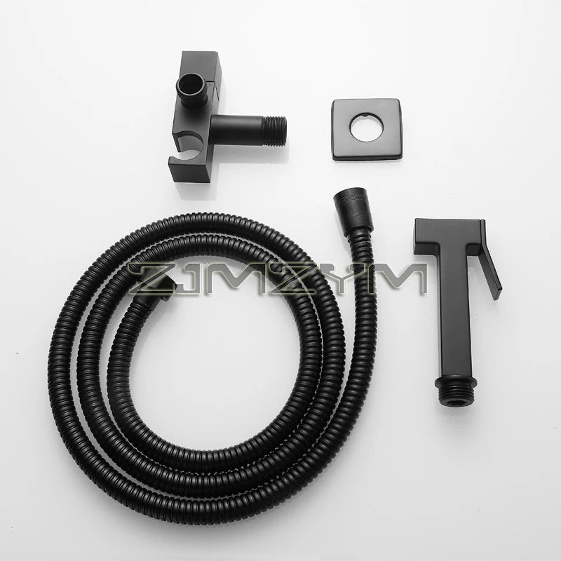 Douchette WC Laiton Robinet d'Angle Carré Eau Froide, 5 Finitions