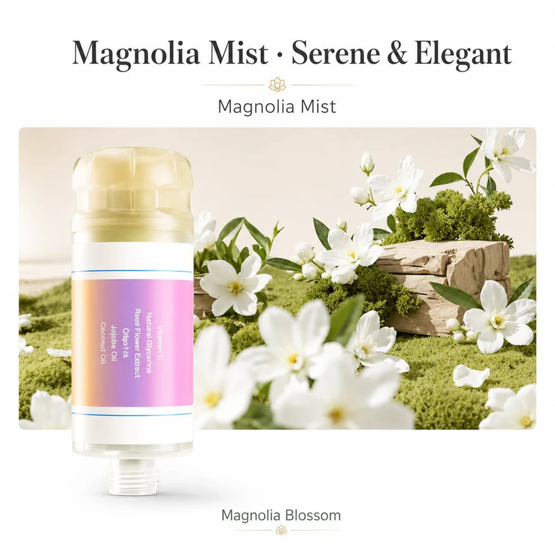 Pommeau de Douche Vitamine C Anneau Étoilé Parfumé Rose, Magnolia ou Iris