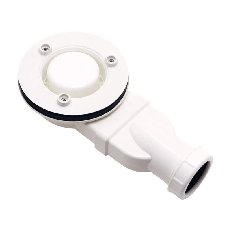 Bonde de Douche Extra Plate à Sortie Latérale 90 mm, Blanche ou Argent