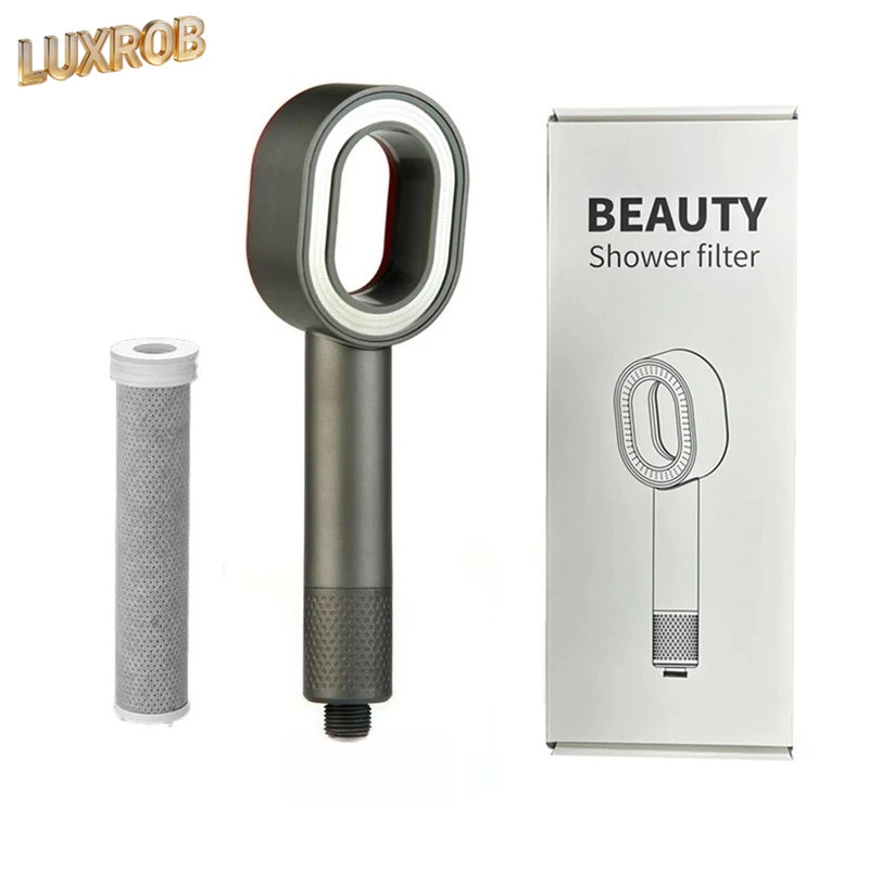 Pommeau de Douche Filtrant Anneau Ovale, Cartouche ACF, 3 Coloris