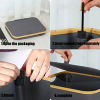 Panier à Linge Pliable 100 L Couvercle et Sac Amovible
