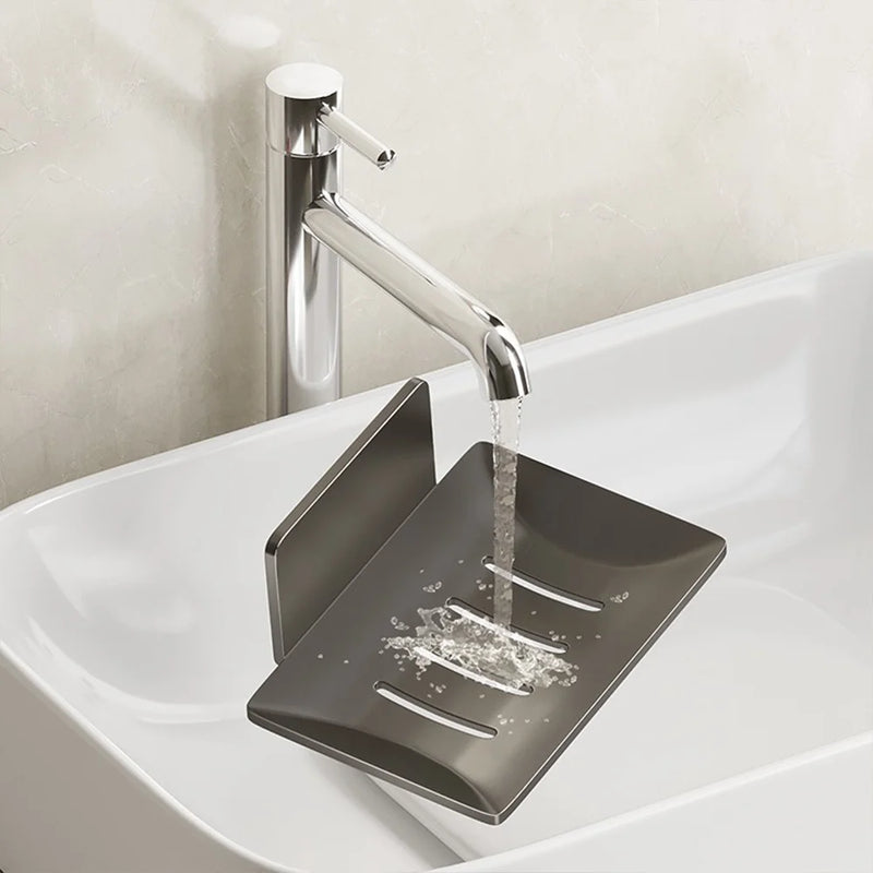 Porte-Savon Mural Sans Perçage en Aluminium avec Vidange
