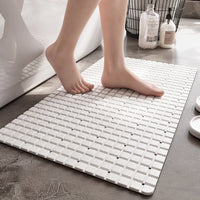 Tapis de Douche Antidérapant en PVC Drainant, Quadrillé 71 x 40 cm