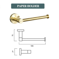 Accessoires Salle de Bain Doré Brossé Inox à la Pièce, 15 Articles