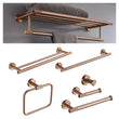 Ensemble d'Accessoires de Salle de Bain Or Rose Laiton Moleté