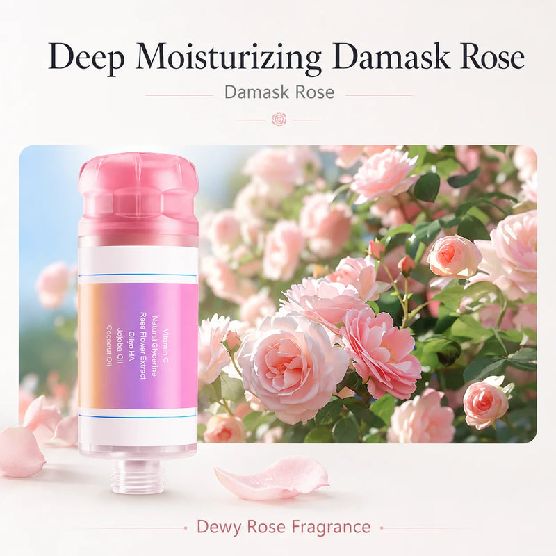 Pommeau de Douche Vitamine C Anneau Étoilé Parfumé Rose, Magnolia ou Iris