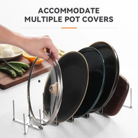 Range-Couvercle Pliable Extensible Inox pour Casseroles, Assiettes et Bols, 2 Tailles