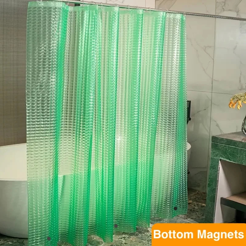 Doublure de Rideau de Douche PEVA Aimantée, 6 Coloris, 5 Dimensions