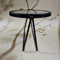 Miroir de Table Rond Rotatif en Métal Doré ou Noir, 17 cm