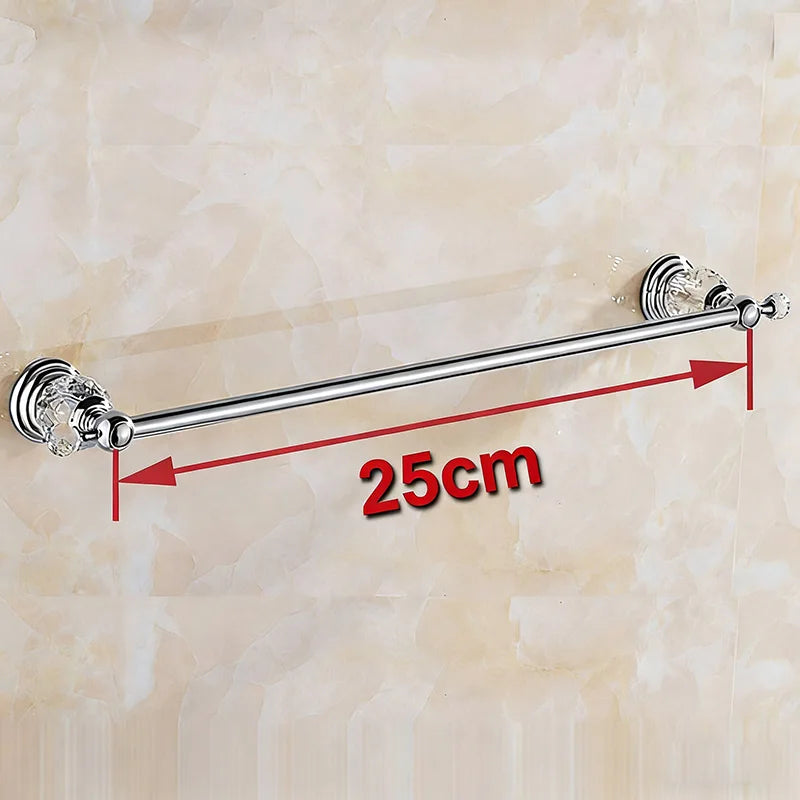 Porte-Serviette Mural Inox Chromé Longueur Réglable