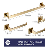 Accessoires Salle de Bain Doré Brossé à la Pièce ou en Kit