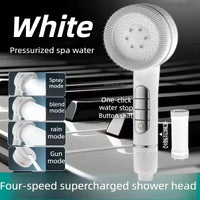 Pommeau de Douche Multifonction 4 Modes avec Filtre
