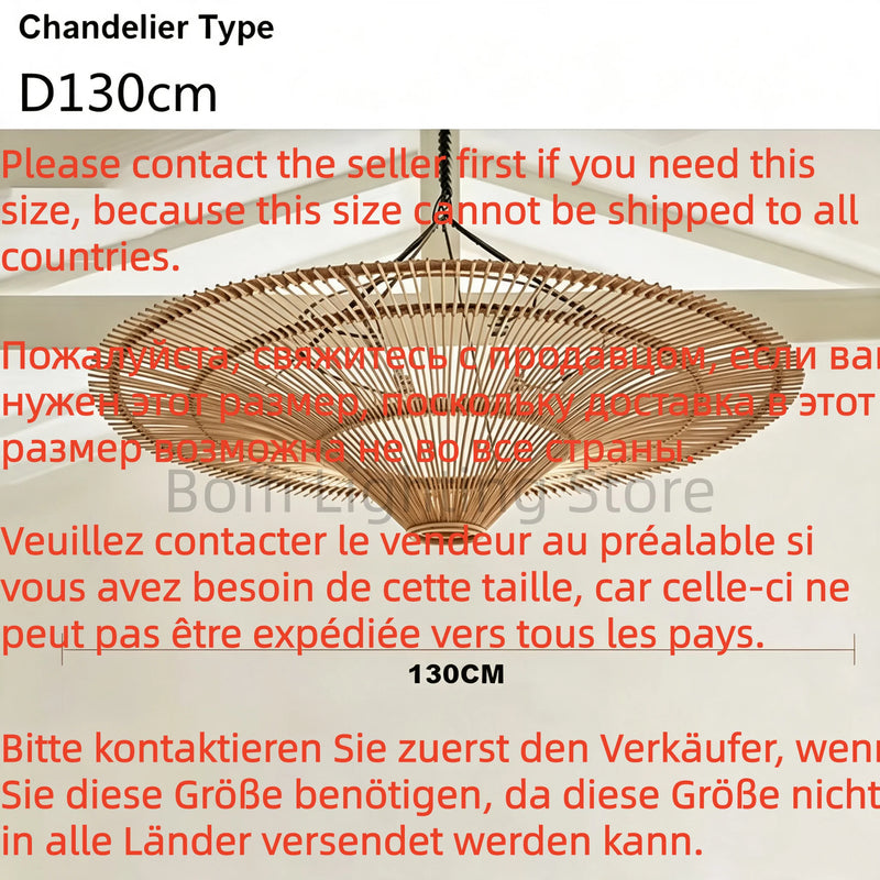 Suspension Cuisine Rotin Chapeau de Paille Wabi-Sabi, Ø 60 à 120 cm