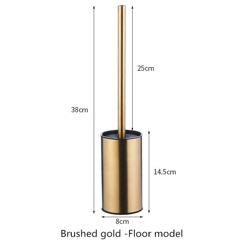 Brosse WC Ronde Inox avec Support, 7 Coloris