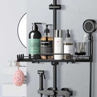 Étagère de Douche Extensible Sans Perçage pour Barre de Douche