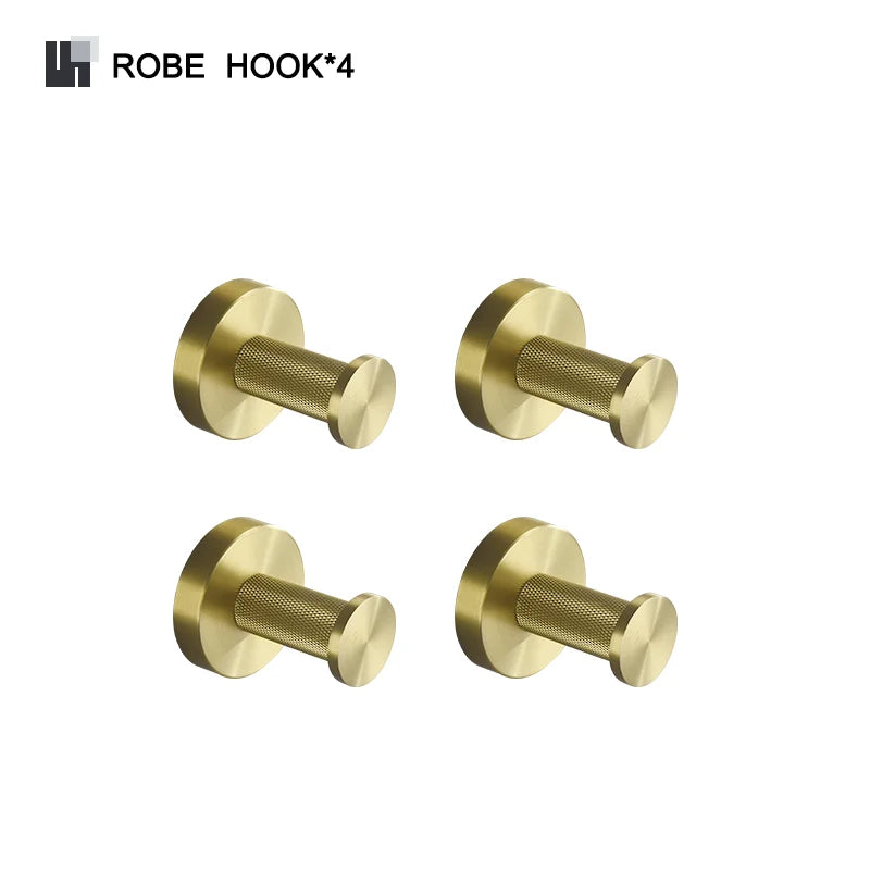 Set Accessoires Salle de Bain Doré Brossé à Composer