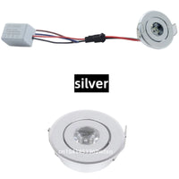 Mini Spot LED Encastrable 3 W Ø 52 mm, Doré, Noir, Blanc ou Argent