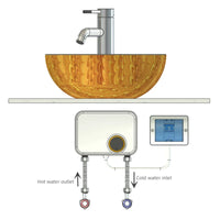 Chauffe-Eau Instantané Électrique 5500 W sous Évier, Sans Réservoir, 220 V