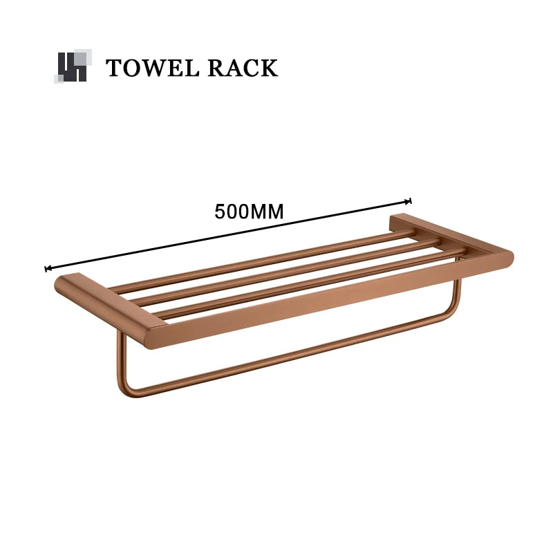 Ensemble d'Accessoires de Salle de Bain Or Rose Brossé