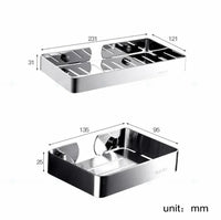 Porte-Savon Mural en Inox Grillagé avec Vidange