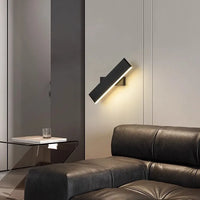 Applique Murale LED Rotative 350° Aluminium Noir ou Blanc, 31 cm