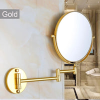 Miroir Grossissant Mural Double Face 3X Bras Pliant Aluminium 20 cm